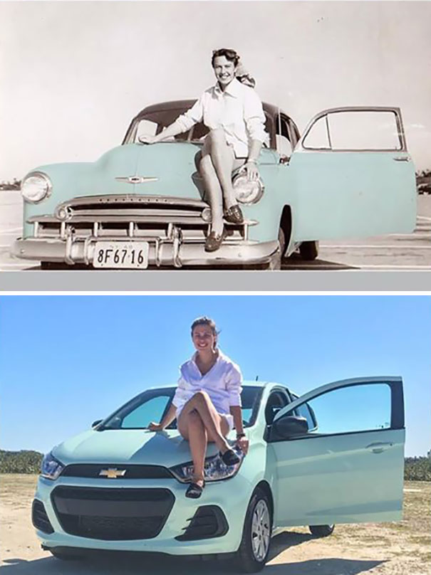 Friend Recreated Her Grandmother's Picture - 69 Years Later