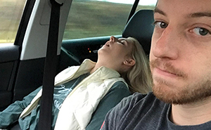Husband Compiles Photos From All The Fun Road Trips He Takes With His Wife, And The Result Is Just Too Funny