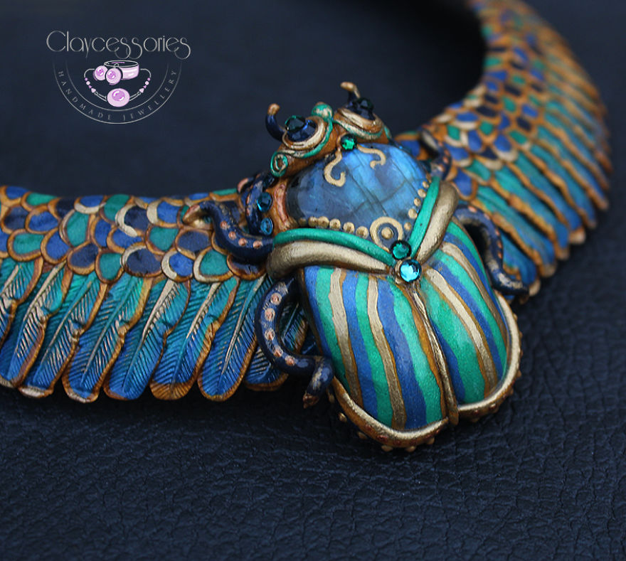 I Use Polymer Clay And Natural Stones To Create Egyptian Jewellery!