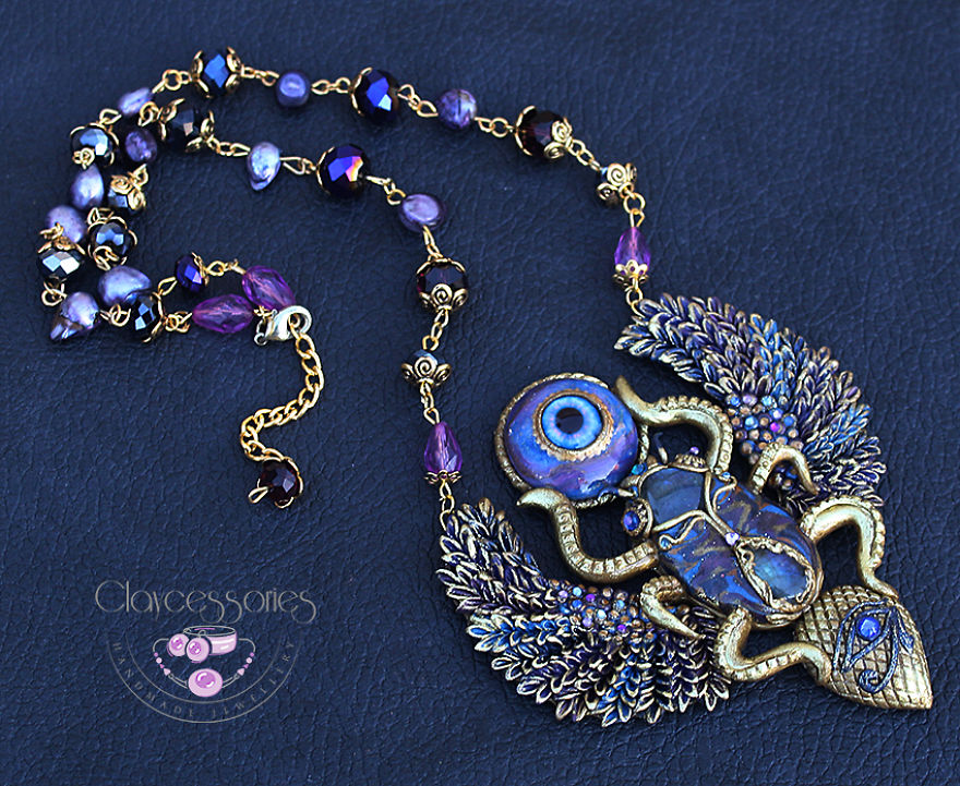 I Use Polymer Clay And Natural Stones To Create Egyptian Jewellery!