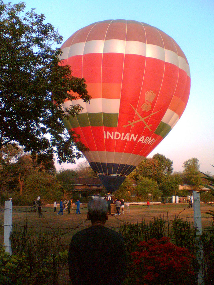 I Was Once Woken Up On An Exam Day By Strange Whirring Sounds To Find A Huge Indian Army Hot-Air Balloon Landing In Front Of Our House. This Was Sometime In 2007