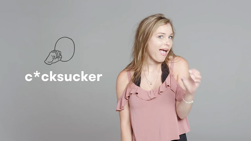 How To Say C*cksucker In Sign Language?