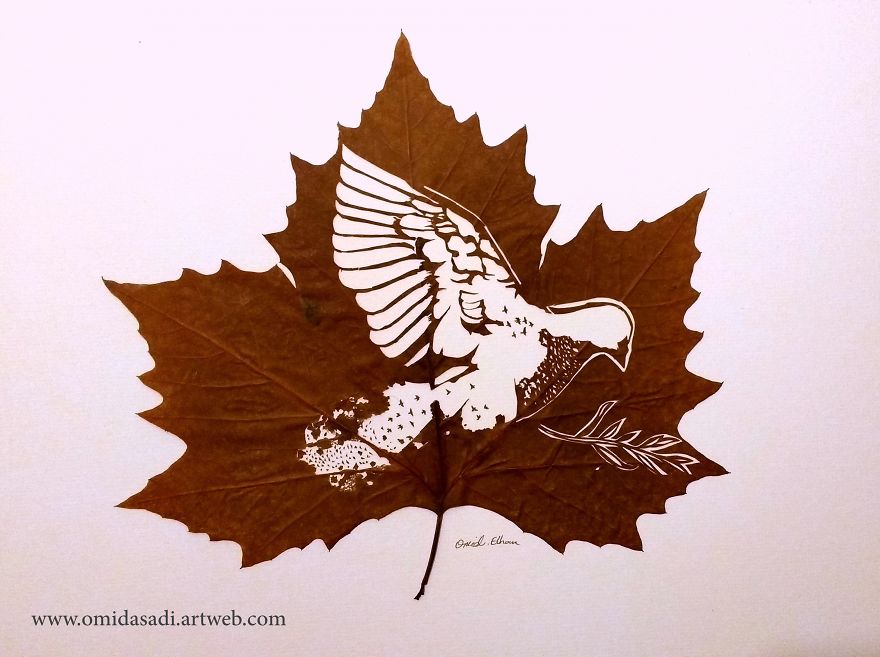 I Create Leaf Art By Carefully Cutting Intricate Scenes (New Pics)