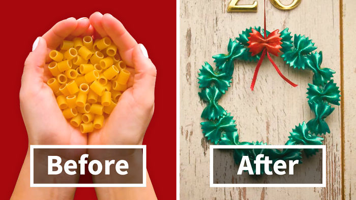 7 Amazing Christmas Decorations Made From Pasta