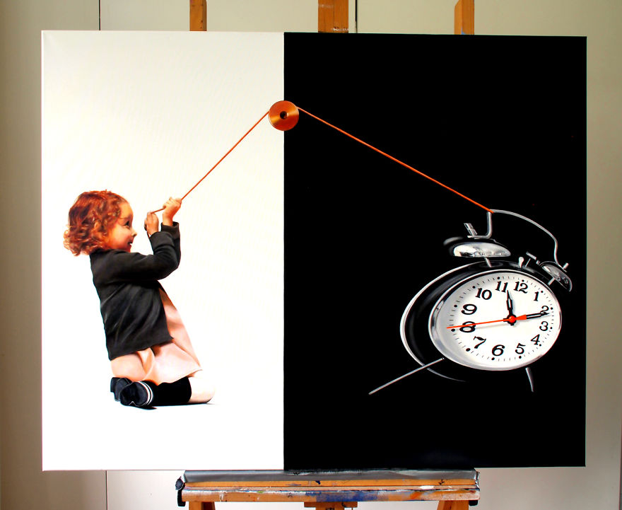 I Create Hyperrealistic Paintings Using Humor And Contrast