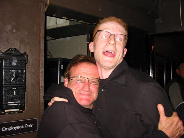 When I Was A Young Comedian, Robin Williams Stopped In To Do A Surprise Set On A Show I Was Hosting. Talked To Him For 20 Minutes After The Show. Then I Handed My Friend A Camera (Not A Phone, That's How Long Ago It Was) And Asked Robin For A Picture. He Gave Me A Huge Bear Hug And Said "How About Now?" What A Sweet Guy