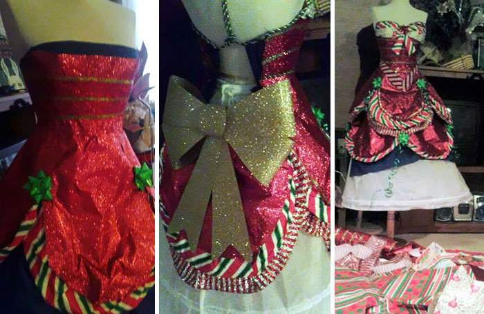 "I've Been Making Dresses From Wrapping Paper After The Holidays For A Few Years"