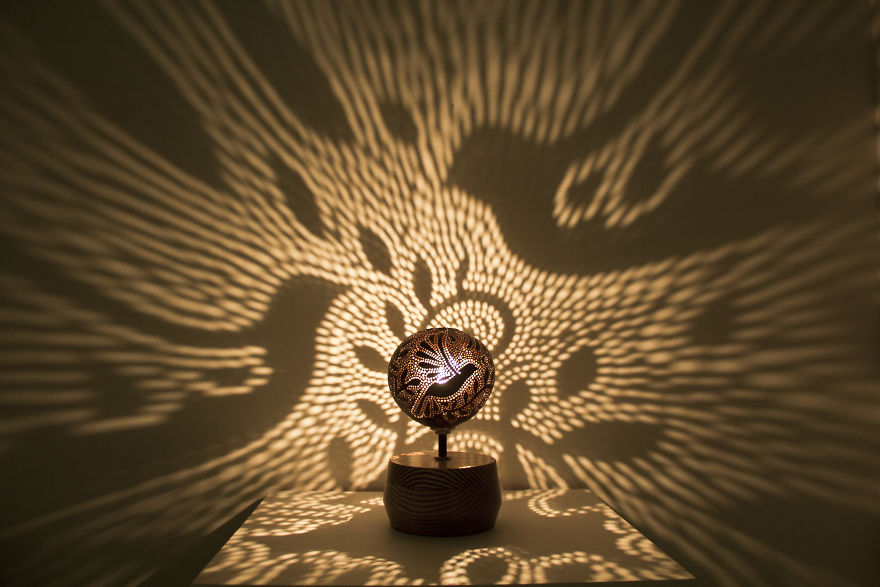 Light Paintings Created By Thousands Of Light Dots Using Coconut Shell