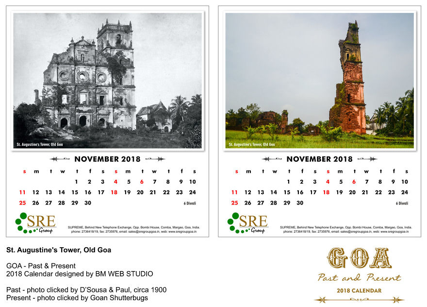 Goa - Past & Present 2018 Calendar