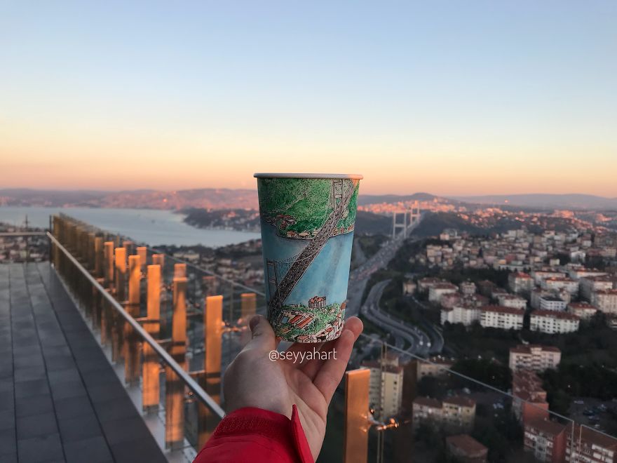 Final Cup Is The Point Connecting Two Continents, Fatih Sultan Mehmet Bridge.
