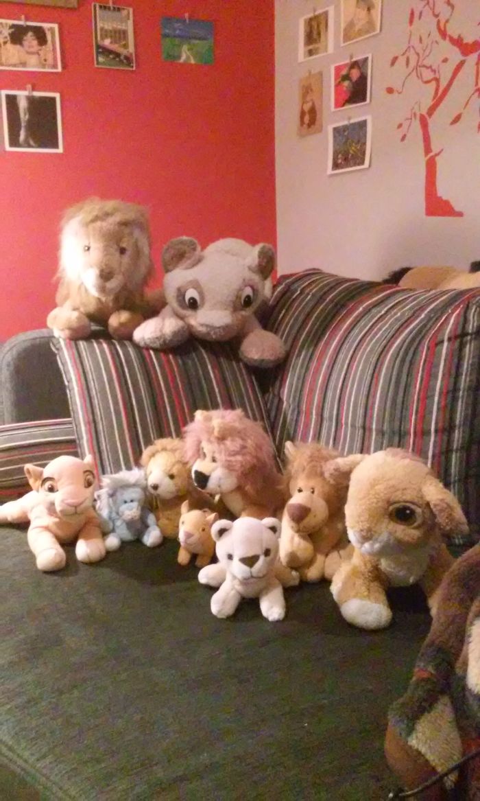 I Collect Stuffed Lions! It's Not Of My Full Collection :) Most Of Them Are From My Childhood And All Of Them Have Names And Even Personalities :)