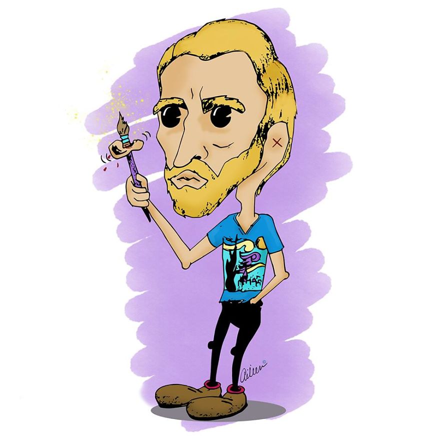 I Made Caricatures About Artists And More…