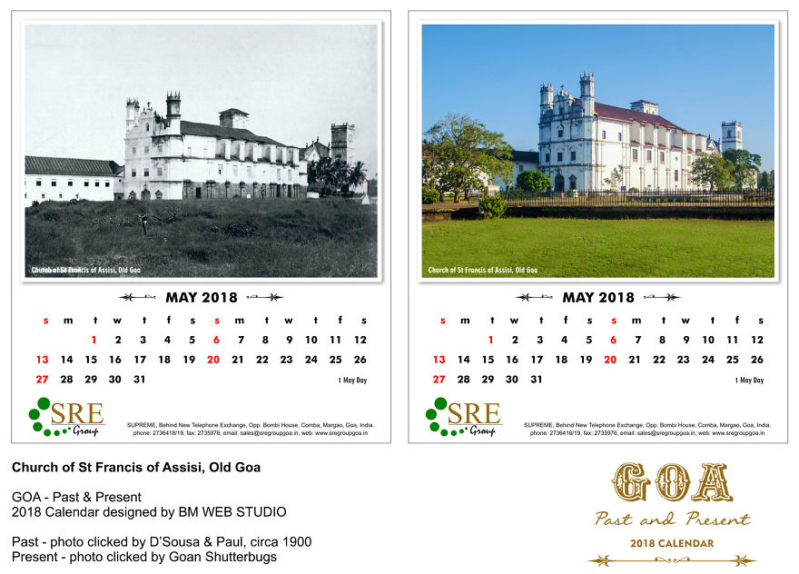 Goa - Past & Present 2018 Calendar