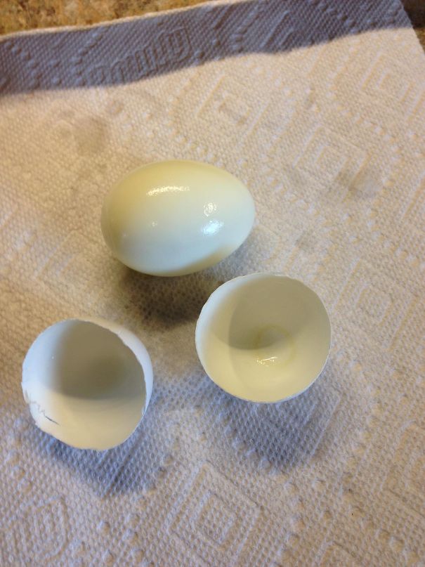 I Removed My Boiled Egg Shell Nearly Perfect This Morning