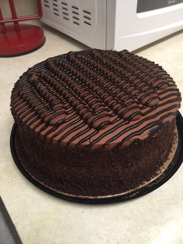 The Chocolate On This Cake Is Beautiful