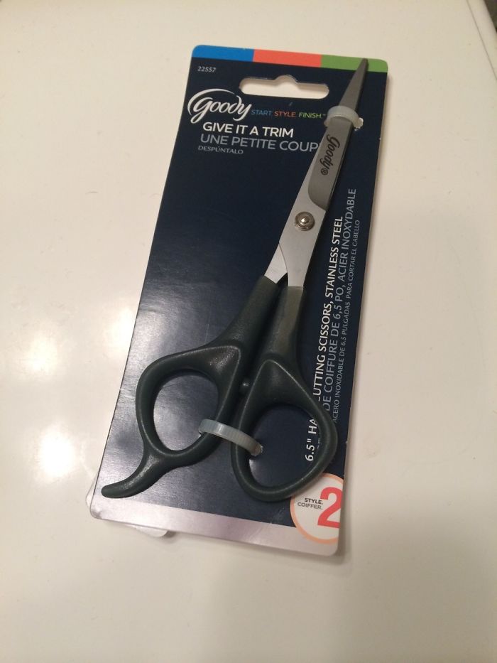 Scissors Required To Remove Scissors Packaging