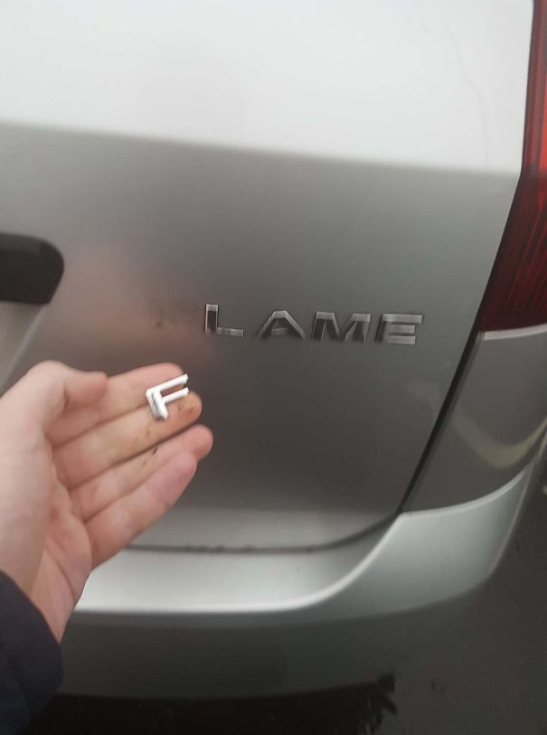 The F Fell Off My Ford Fiesta Flame. Now I Drive A Ford Fiesta Lame