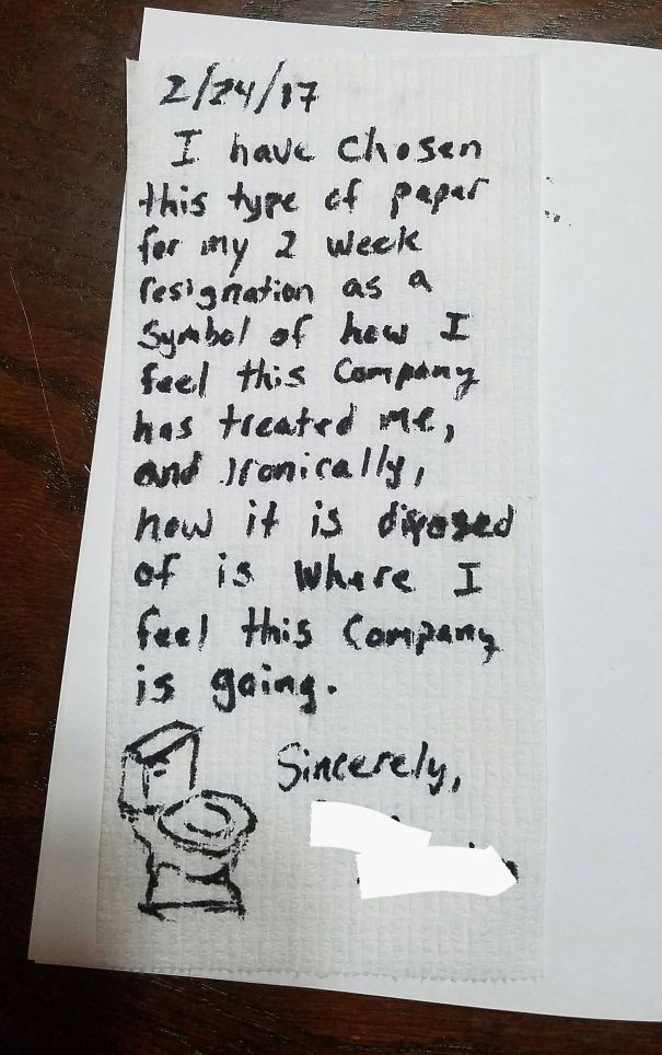 My Husband's Letter Of Resignation