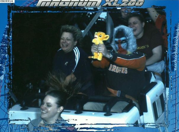 Every Year My Friend Does A 'Silly Picture While On A Roller Coaster'. This Year Was By Far His Best