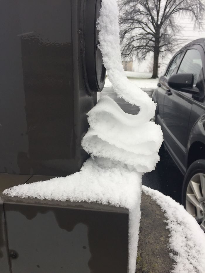 The Way The Snow Slid Down And Folded Onto Itself