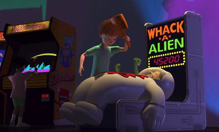 In Toy Story (1995) The Whack-A-Mole Game At Pizza Planet Is An Homage To The Chest-Buster Scene From Alien