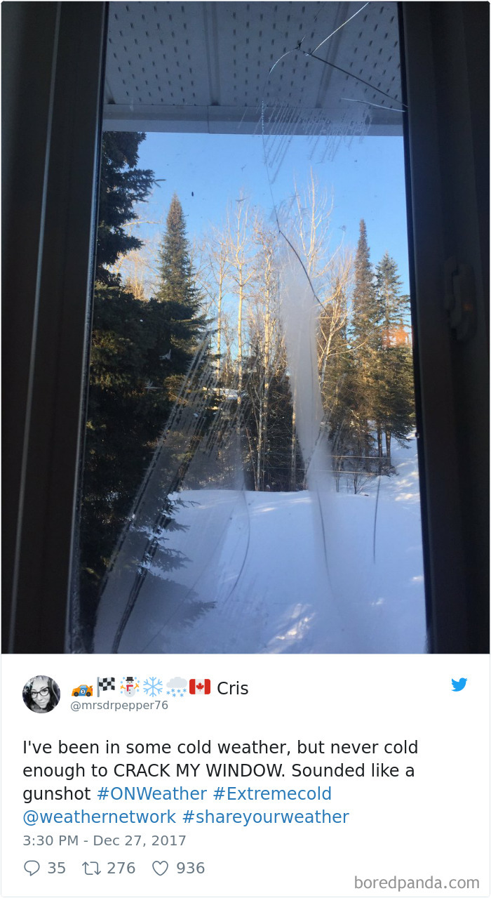 It's So Cold In Canada That Windows Are Cracking