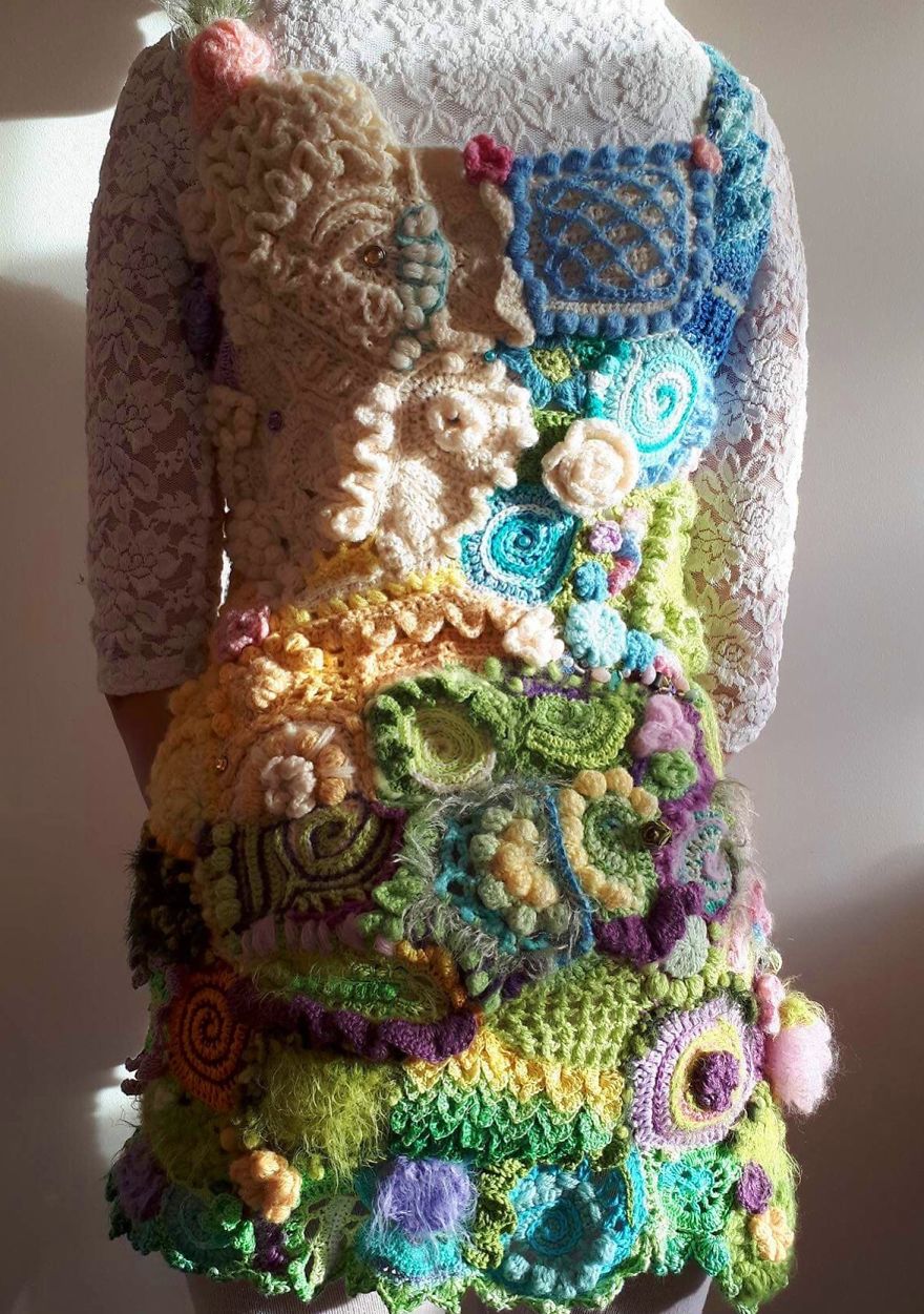 I Made A Freeform Crocheted Dress Inspired By Spring I Made A Freeform Crocheted Dress Inspired By Spring