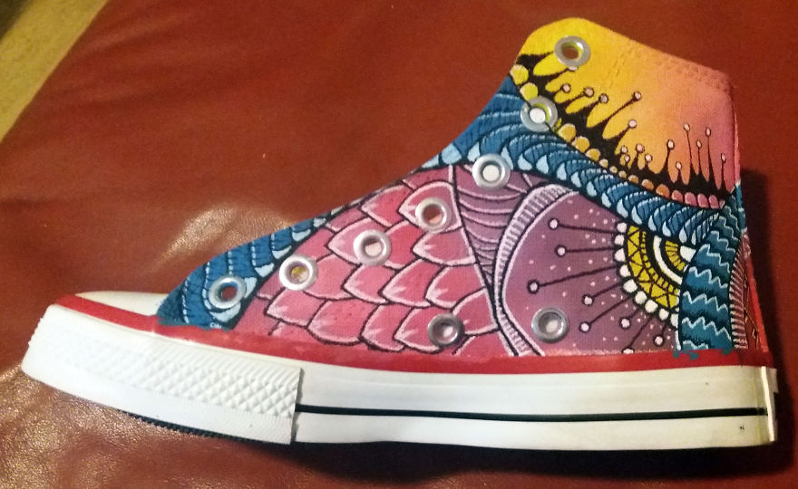 After Spending The Whole Weekend Painting I Came Up With These Shoes