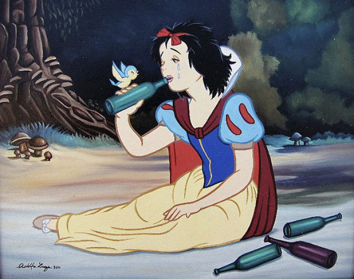 Artist Makes Disney Characters Struggle With The Reality Of Our Modern World And The Result Is Controversial
