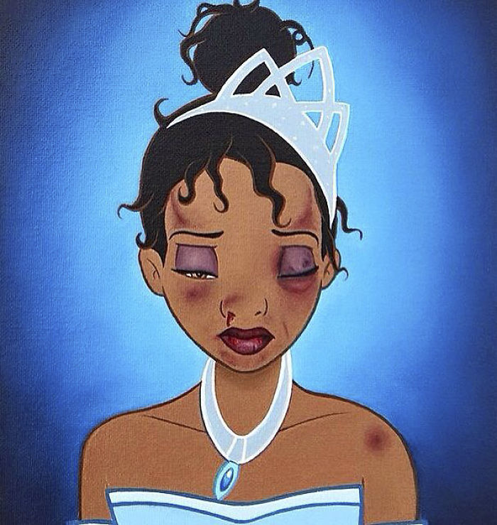 Artist Makes Disney Characters Struggle With The Reality Of Our Modern World And The Result Is Controversial