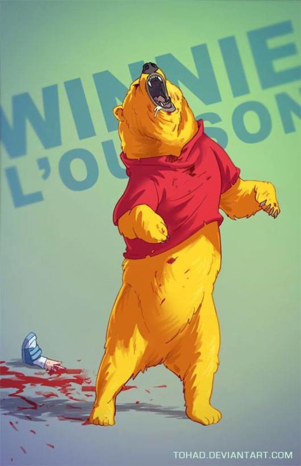 Artist Turns Characters Of Our Childhood As Bloody As Those Of Tarantino