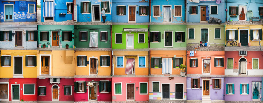 I Composed A Collage Of Colorful Doors And Houses