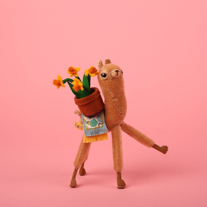You Will Surely Want To Have A-Meet The Friendly Animals Made In Felt By The Artist Cat Rabbit