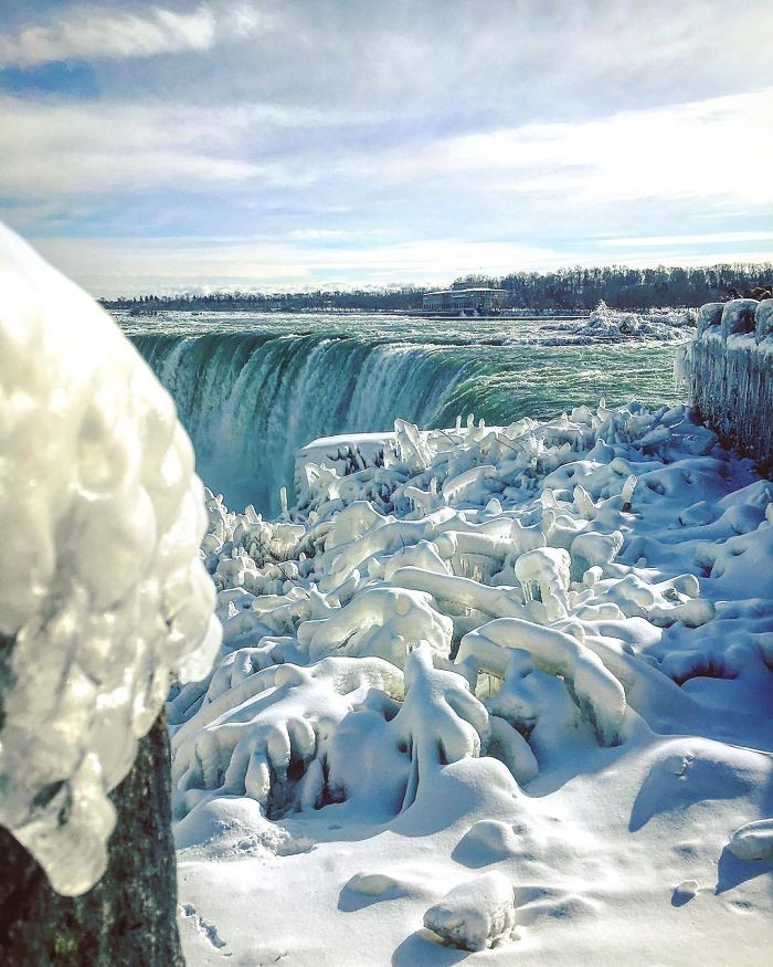 Beautiful Cold Scenes At Niagara Falls Today - Simply Breathtaking 😱❄️♥️🇨🇦