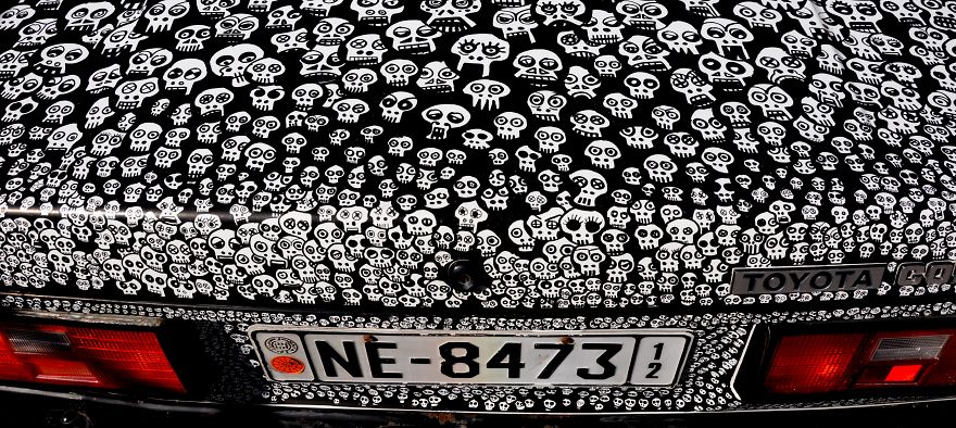 I Painted 1000 Skulls All Over My Car
