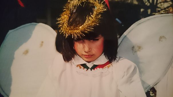 Trick Or Treating When I Was 5, Annoyed I Was Dressed Up As An Angel, And Not The Devil