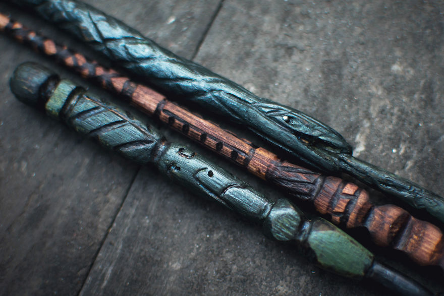 I Made My Own Harry Potter Wands, Because Apparently Wood Carving Is Fun!