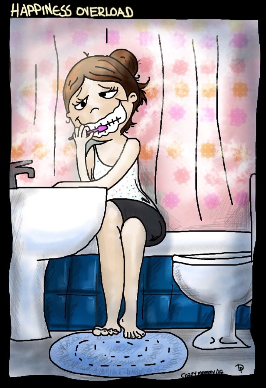 Brushing Your Teeth. Uninterrupted. Alone. Without Any Banging Doors. For Five Whole Minutes! Whoohoo!