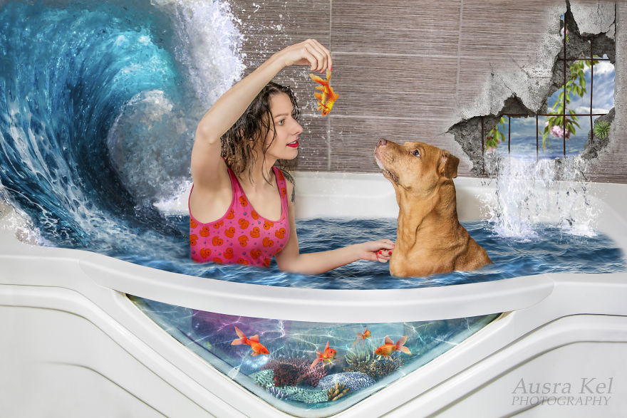 This Photographer Took Dogs From A Shelter And Created Another World For Them