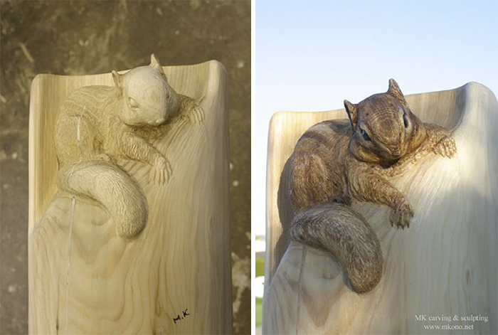 Japanese Artist Makes Impressive And Detailed Animal Sculptures From Wood