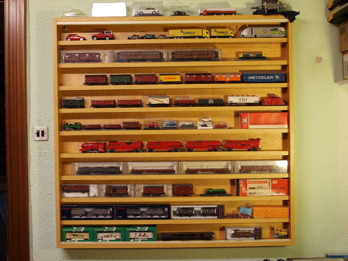 I Collect Model Trains. My Collection Is Small, So This Is Half Of It. The Models Are Mainly Spanish And German Trains. The Scale Is H0 (1:87).