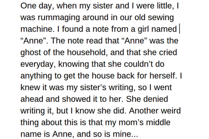 Some Weird Creepy Things My Sister Used To Say And Do As A Kid