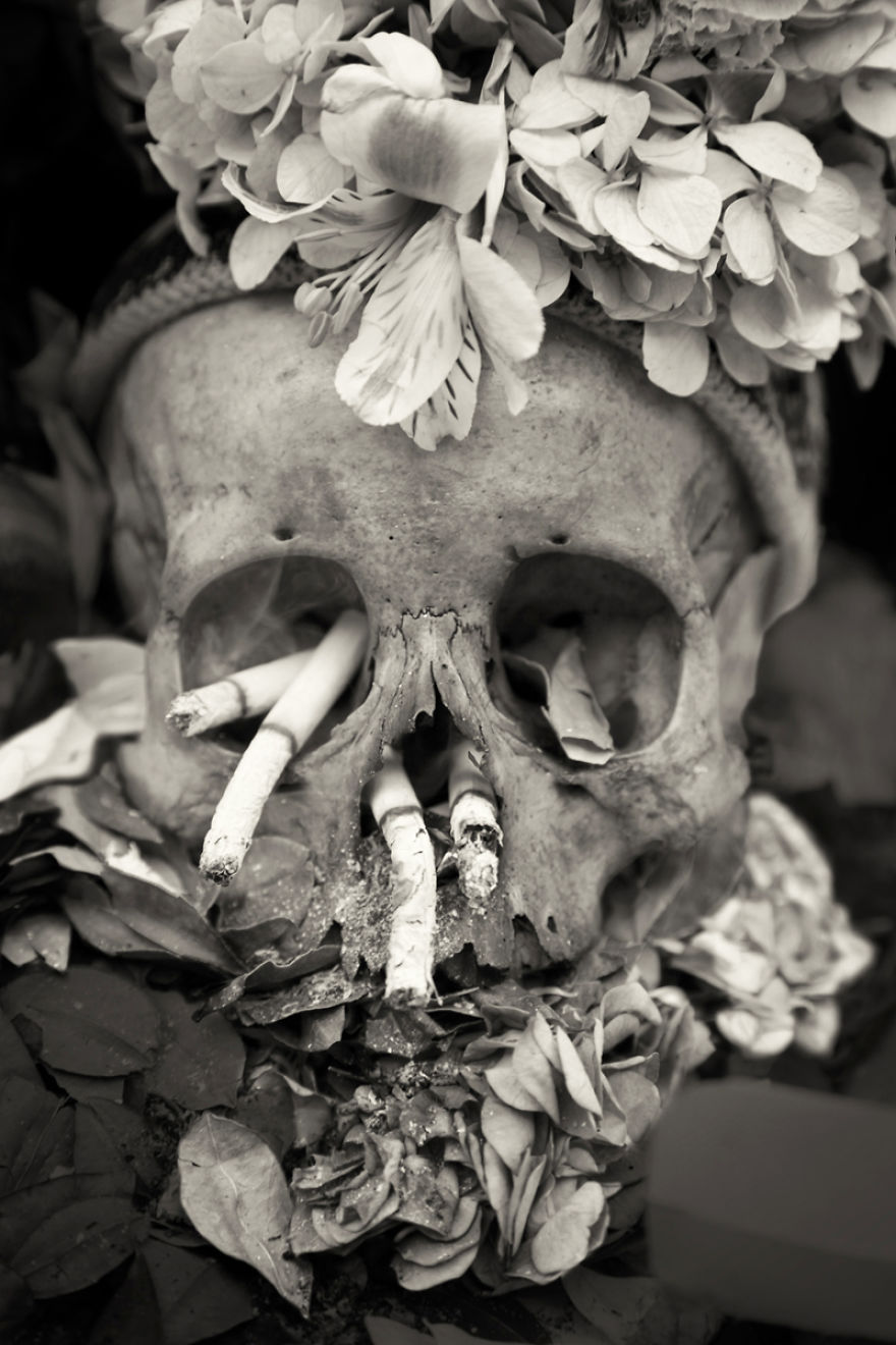 Human Skulls Portrayed In The General Cemetery Of The City Of La Paz, Bolivia