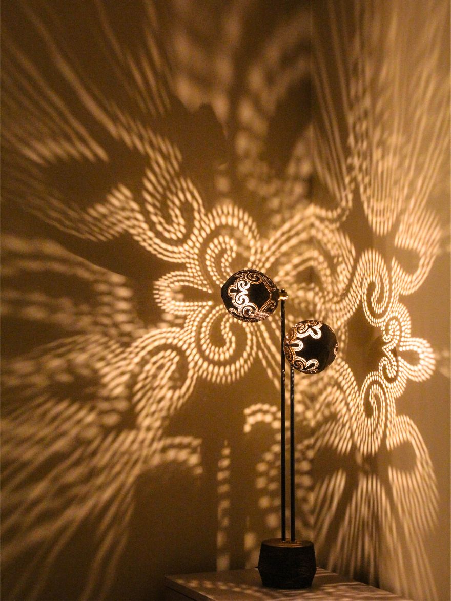 Light Paintings Created By Thousands Of Light Dots Using Coconut Shell