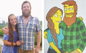 Boyfriend Surprises His Girlfriend By Drawing Her In 10 Different Cartoon Styles, And It Melts Her Heart