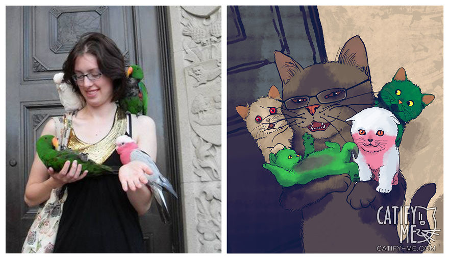 Digital Artist Turns Regular People Into Amazing Cats
