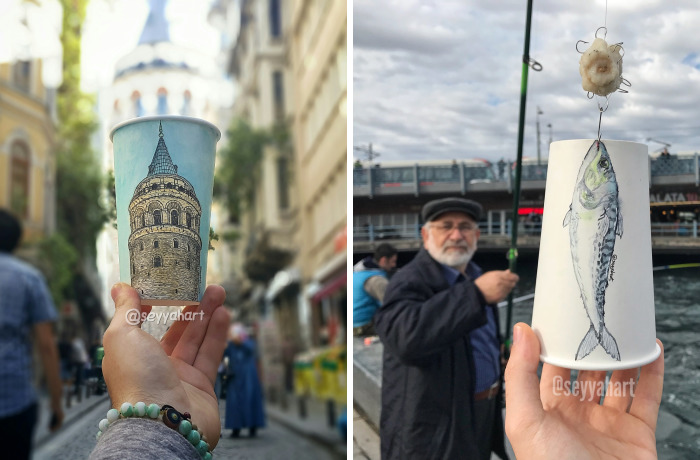 I Show The Story Of Ancient Istanbul By Drawing It On Cups