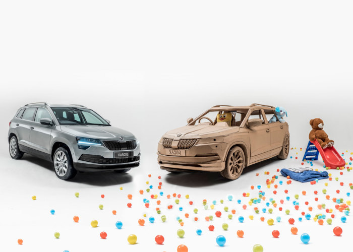 Lazerian Creates Cardboard Car For Skoda