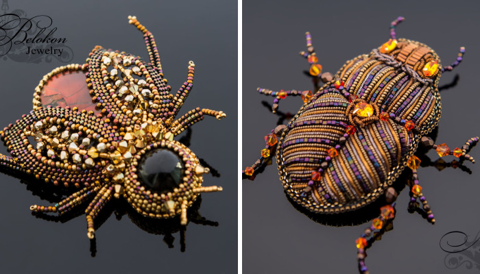 Russian Artist Creates Gorgeous Beaded Insects Completely By Hand