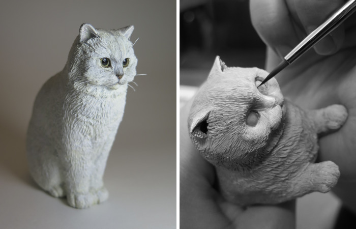 I Hand-Sculpt People’s Cats To Immortalize Their Friendship